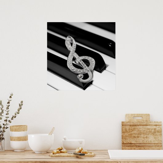 Klaviermusiksymbol Poster (Küche)