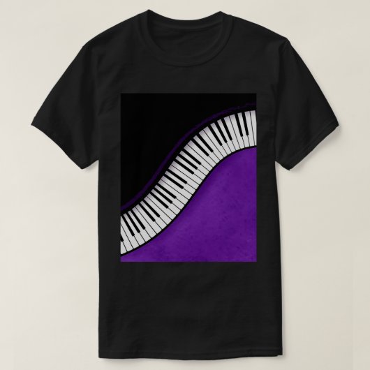 Klaviermusiktapete Grafik T-Shirt (Design vorne)