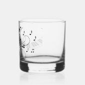 Klaviermusikthemendesign Whiskyglas (Links)