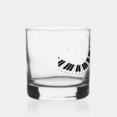 Klaviermusikthemendesign Whiskyglas (Rechts)