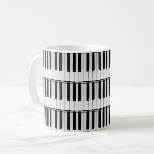 Klaviermuster Kaffeetasse (Vorderseite Links)