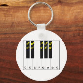 Klaviernotizen Schlüsselanhänger (Vorderseite)