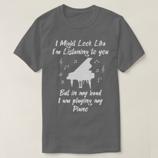 Klavierpianist Instrumentenlehrer-Geschenk T-Shirt (Design vorne)