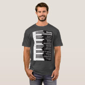 Klavierprobleme Funny Keyboard Redewendungen T-Shirt (Vorne ganz)