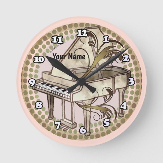 Klavierrhythmus   runde wanduhr (Vorderseite)