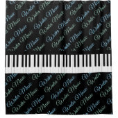 Klavierschlüssel für Wassermusik Duschvorhang (Vorderseite)