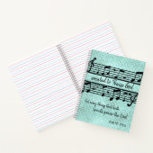 Klavierschlüssel geschaffen, um Gottes Zitat zu pr Notizblock (Innenseite)