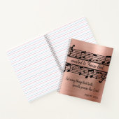 Klavierschlüssel geschaffen, um Gottes Zitat zu pr Notizblock (Innenseite)