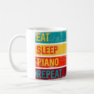 Klavierschüler Musik Geschenk Eat Sleep Klavier Wi Kaffeetasse