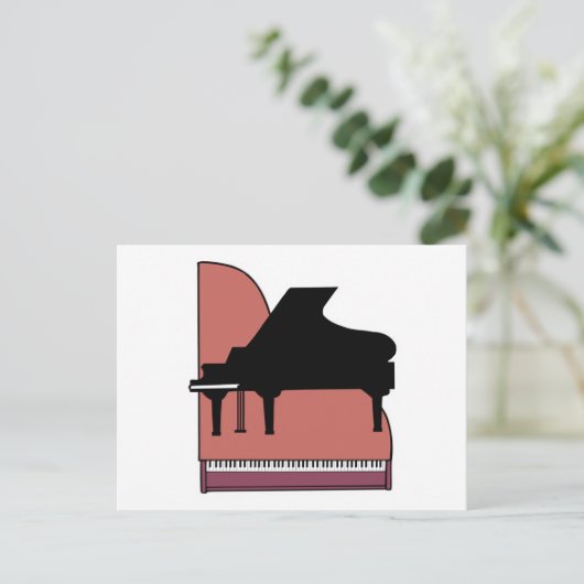 Klaviersilouhette Postkarte (Stehend Vorderseite)