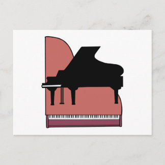 Klaviersilouhette Postkarte