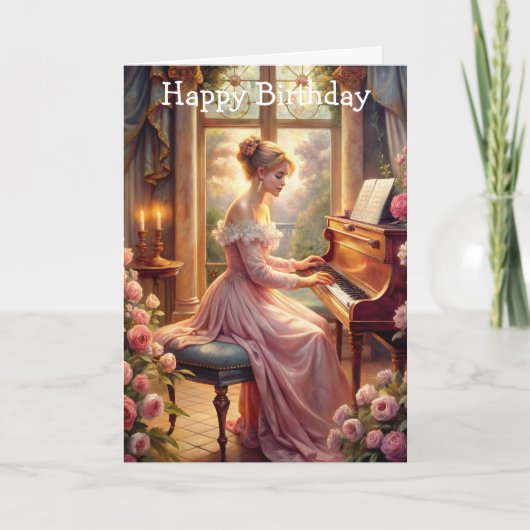 Klavierspielen Karte (Vorderseite)