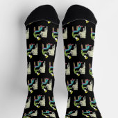 Klavierspielender Stickman Socken (Oben)