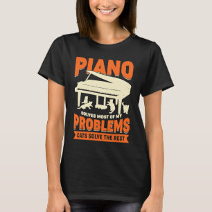 Klavierspieler für eine Katze T-Shirt