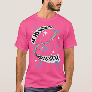 Klavierspieler-Geschenk-Shirt Klaviertasten Keyboa T-Shirt