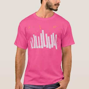Klavierspieler Keyboard Klassische Musiknoten Pian T-Shirt