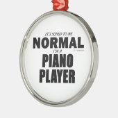 Klavierspieler Silbernes Ornament (Links)