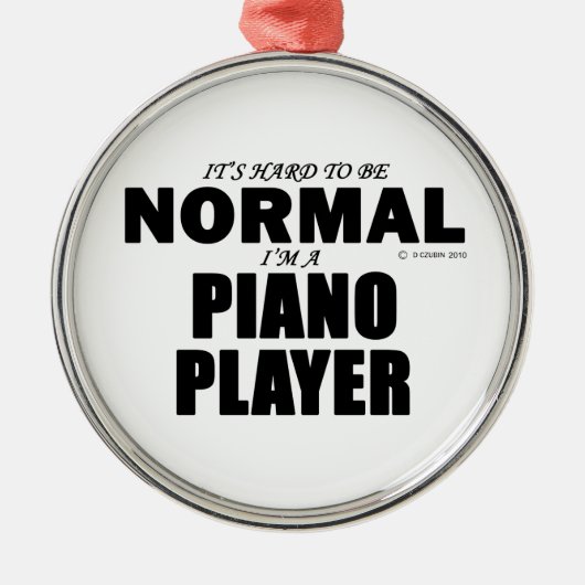 Klavierspieler Silbernes Ornament (Vorne)