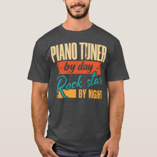 Klavierspieler tagsüber Rockstar nachts Junge T-Shirt