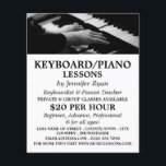 Klavierspieler, Tastatur, Klavierunterricht Flyer<br><div class="desc">Piano-Player,  Keyboard,  Piano-Lektionen Werbe-Flyer durch den Business Card Store.</div>