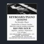 Klavierspieler, Tastatur, Klavierunterricht Flyer<br><div class="desc">Piano-Player,  Keyboard,  Piano-Lektionen Werbe-Flyer durch den Business Card Store.</div>