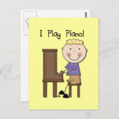 Klavierspieler Tshirts und Geschenke Postkarte (Vorne/Hinten)