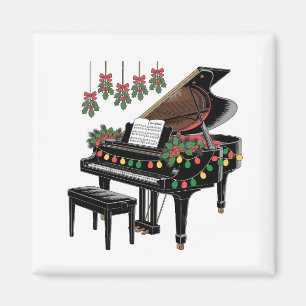 Klavierspieler Xmas-Beleuchtung Santa spielt  Magnet