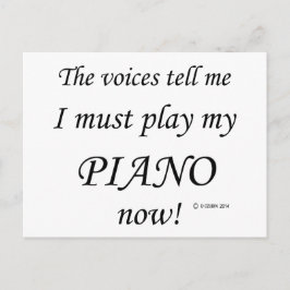 Klavierstimmen sagen, müssen spielen postkarte