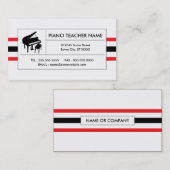 Klavierstreifen Visitenkarte (Vorne/Hinten)
