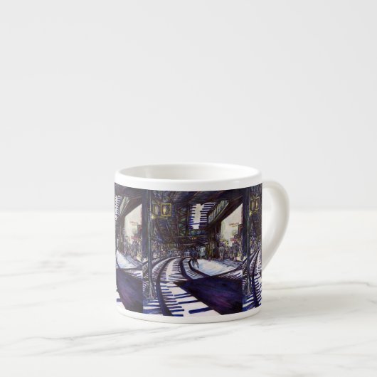 Klavierstühlen Espressotasse (Vorderseite Rechts)