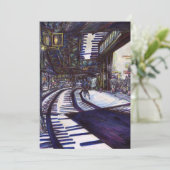 Klavierstühlen Feiertagskarte (Stehend Vorderseite)