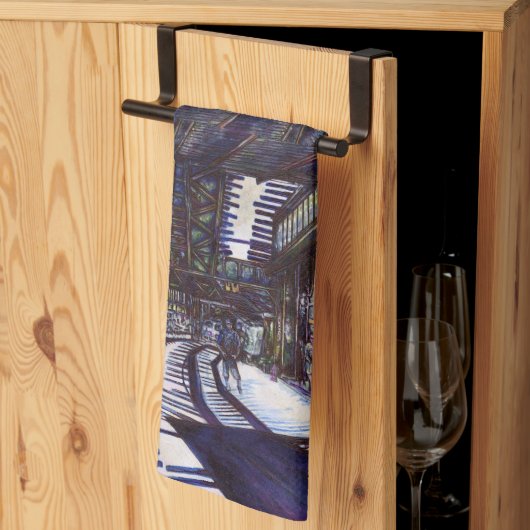 Klavierstühlen Geschirrtuch (Drittel gefaltet)