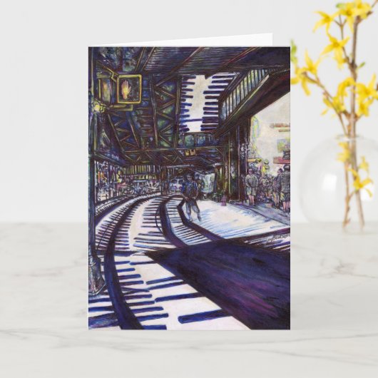 Klavierstühlen Karte (Gelbe Blume)