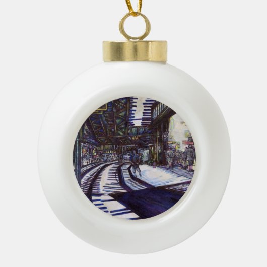 Klavierstühlen Keramik Kugel-Ornament (Vorderseite)