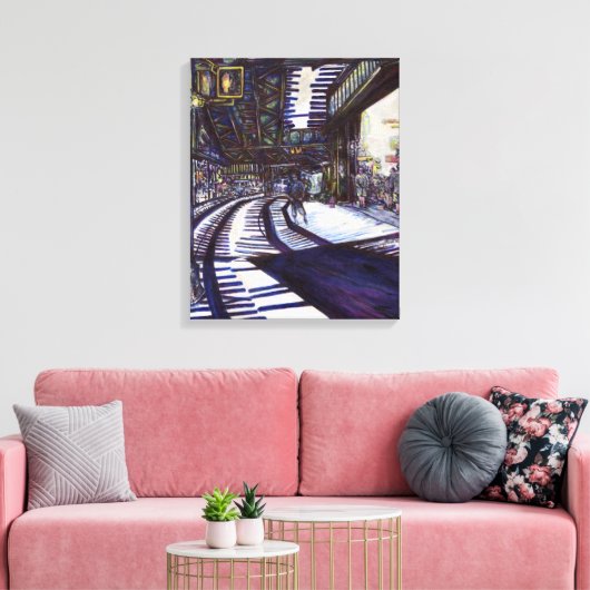 Klavierstühlen Leinwanddruck (Insitu (Wohnzimmer))