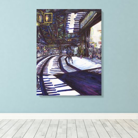 Klavierstühlen Leinwanddruck (Insitu (Holzboden))