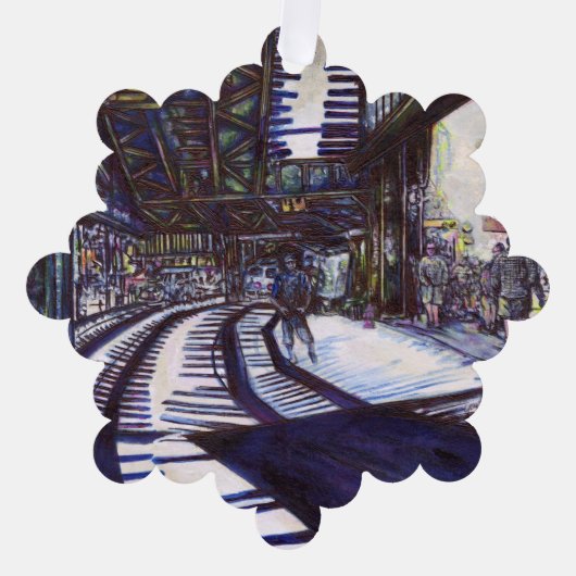 Klavierstühlen Ornament Karte (Vorderseite)