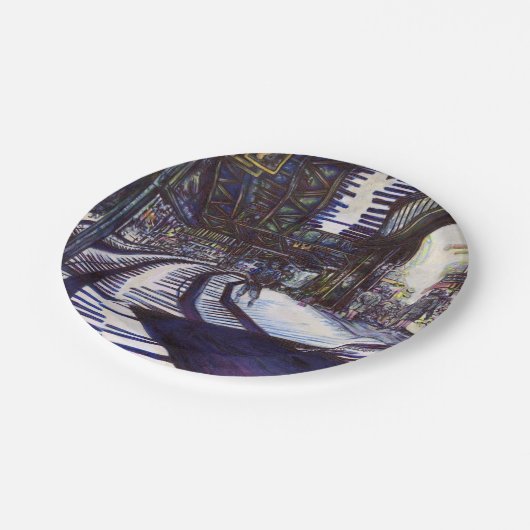 Klavierstühlen Pappteller (Schrägansicht)