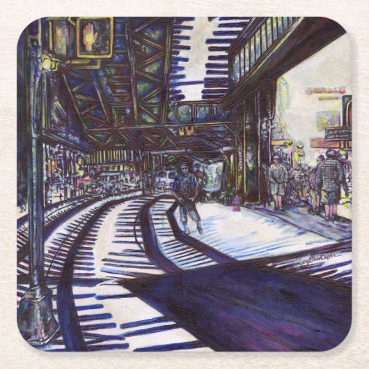 Klavierstühlen Rechteckiger Pappuntersetzer (Vorderseite)