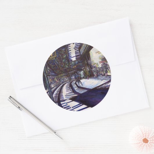 Klavierstühlen Runder Aufkleber (Umschlag)