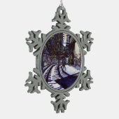 Klavierstühlen Schneeflocken Zinn-Ornament (Links)