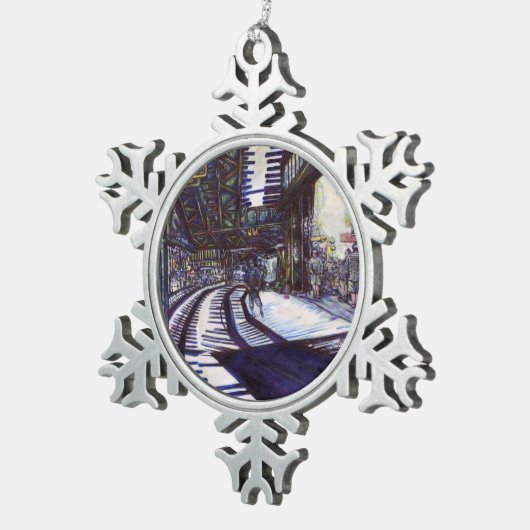 Klavierstühlen Schneeflocken Zinn-Ornament (Rechts)