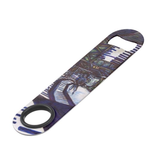 Klavierstühlen Speed Flaschenöffner (Rückseite Schrägansicht)