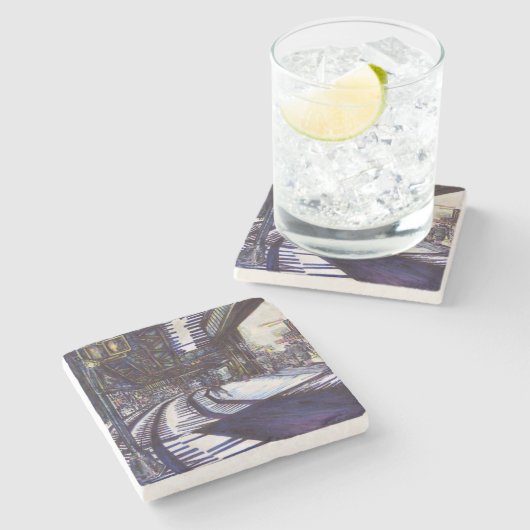 Klavierstühlen Steinuntersetzer (Seitenansicht)