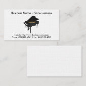 Klavierstunde-Visitenkarte: Modell des Klavier-3D Visitenkarte (Vorne/Hinten)