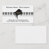 Klavierstunde-Visitenkarte: Modell des Klavier-3D Visitenkarte (Vorne/Hinten)