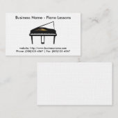 Klavierstunde-Visitenkarte: Modell des Klavier-3D Visitenkarte (Vorne/Hinten)