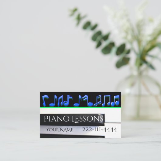 Klavierstunde-Visitenkarten Visitenkarte (Stehend Vorderseite)