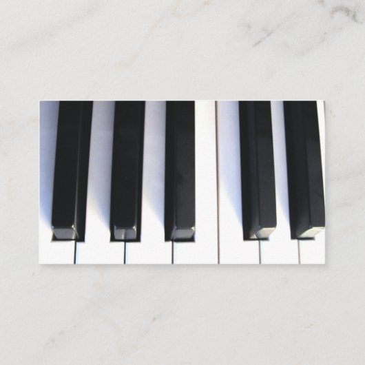 Klavierstunde-Visitenkarten Visitenkarte (Rückseite)