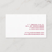 Klavierstunden Visitenkarte (Rückseite)